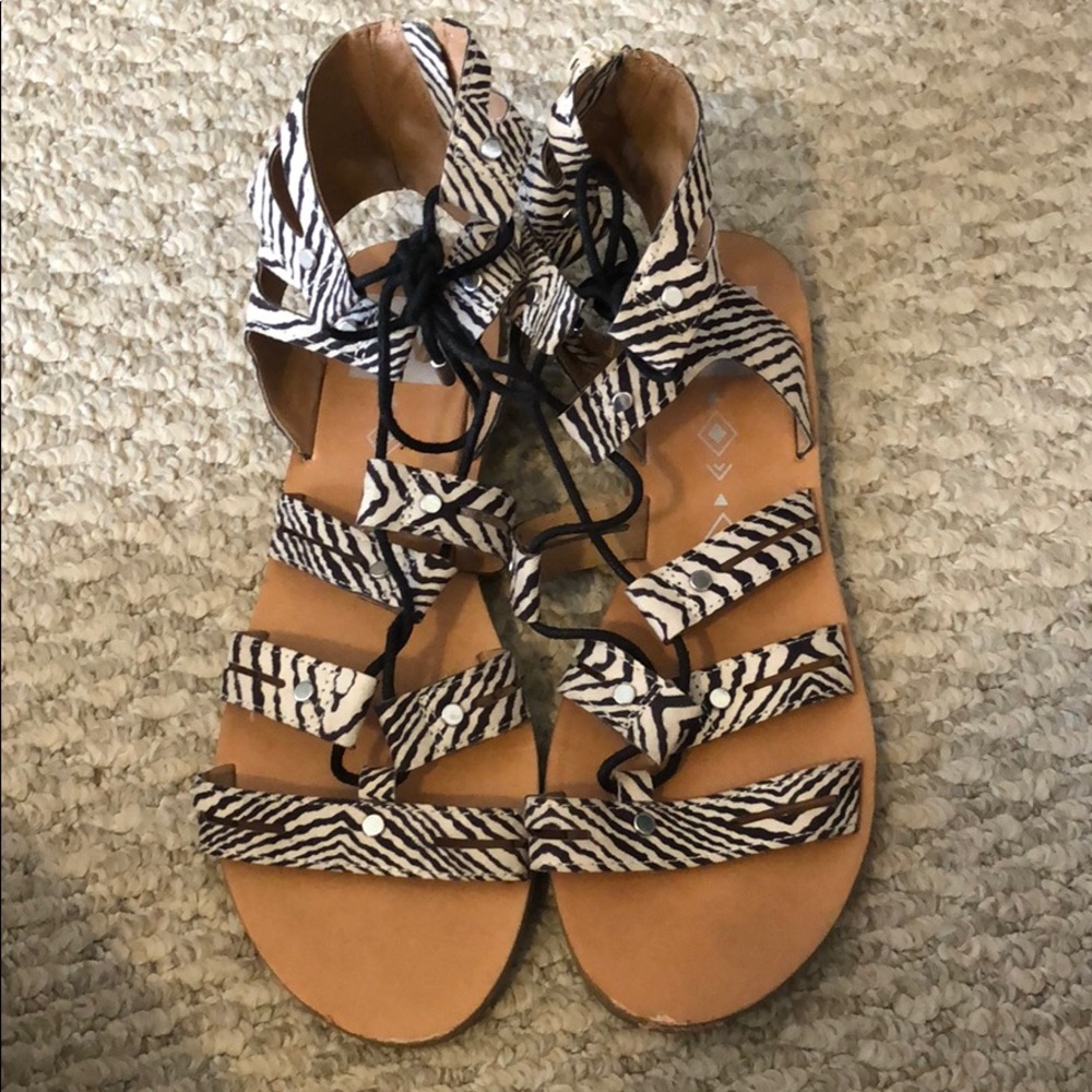Animal print sandals